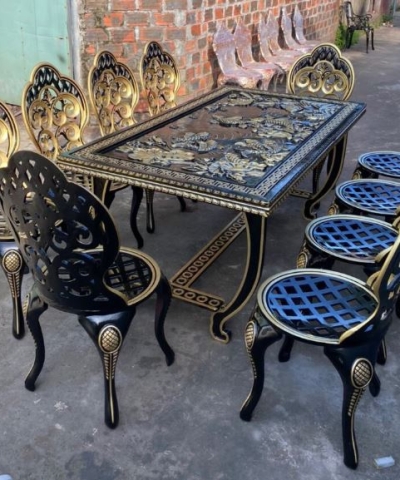 BÀN GHẾ NHÔM ĐÚC 02