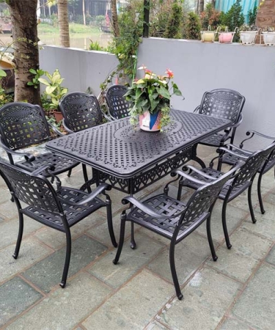 BÀN GHẾ NHÔM ĐÚC 01