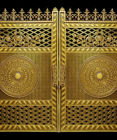 Mẫu cổng nhôm đúc hợp kim 